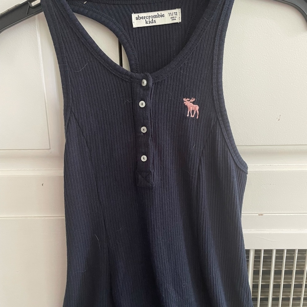 Abercrombie navy blue dress/cover up